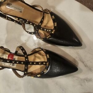 Black Studded Women's Shoes